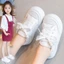 Bé Gái Giày Vải Xuân Thu Mới Trẻ Em Mềm Đế Nhẹ Giày Bé Gái Sinh Viên Thời Trang Giày Trắng