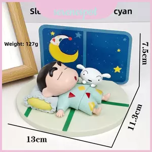 Shinchan Crayon Sleepy Shin Pvc Bức tượng dành cho bàn làm việc và nhà sưu tập trang trí