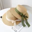 Pháp Tính Khí Nơ Mũ Phẳng Retro Hepburn Seaside Hat Du Lịch Mùa Hè Chống Nắng Ống Hút Mũ Chống Nắng