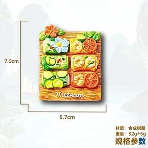 Nhãn dán từ tính lưu niệm cuộn lò xo đặc trưng Việt Nam