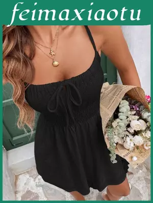 Váy không tay Cotton Polyester thoáng khí có xếp li để mặc công sở hàng ngày