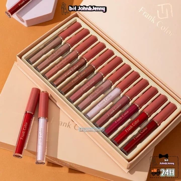Set 12 thỏi son tint màu kem lì màu kem lì Son môi không dễ lem và phai màu khi nhuộm chống nước Họ