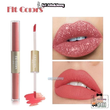 🎨 Phù hợp/Màu sắc Châu Âu và Mỹ hai đầu mờ Son tint ngọc trai Son tint lỏng Son môi làm trắng cốc chố