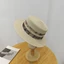 Mực Tranh Webbing Flat-top Mũ Rơm Cho Nữ Kỳ Nghỉ Mùa Hè Chống Nắng Mũ Đi Biển Mũ Retro