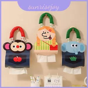 Chất liệu Túi đựng khăn giấy Pu di động có in hình động vật vui nhộn cho gia đình và du lịch