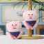 Móc khóa sang trọng lợn ngắn có sợi Polyester để trang trí và tặng ba lô