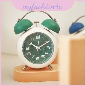 Đồng hồ lớn báo thức độc đáo có đèn ngủ và chuông kim loại để sử dụng trong phòng ngủ và