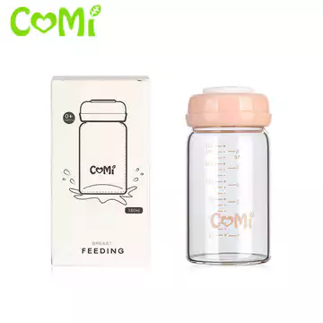 Bình trữ sữa thủy tinh Borosilicate cao cỡ nòng rộng Bảo quản sữa mẹ Bình sữa cho bé sơ sinh Máy bơm sữa Chai cơ thể Bình sữa cho bé
