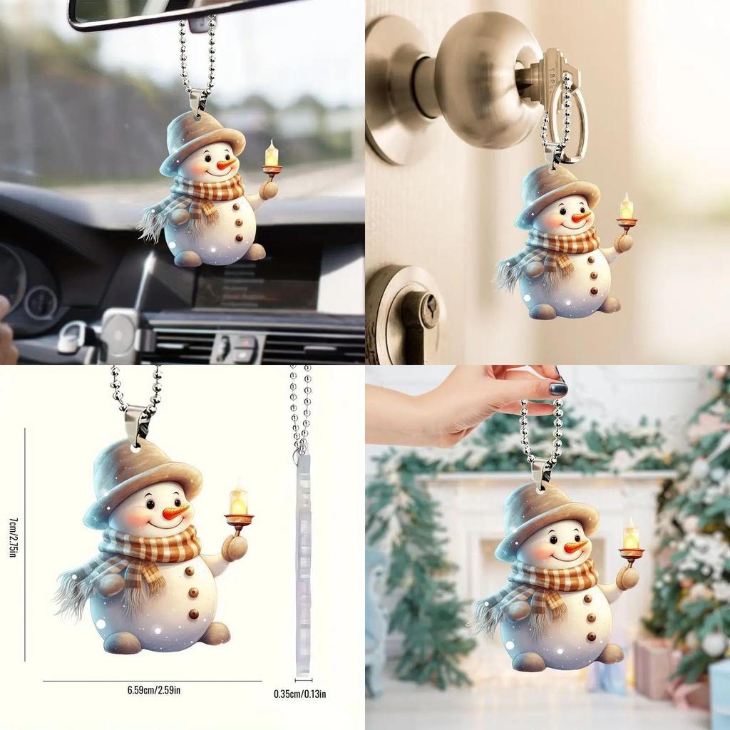 Món Quà Hoàn Hảo! Mặt Dây Chuyền Người Tuyết Cầm Tay Cho Lễ Hội  Du Lịch & Làm Quà Tặng Độc Đáo