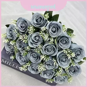Hoa hồng lụa Hoa nhân tạo trang trí cho đạo cụ sự kiện và chụp ảnh
