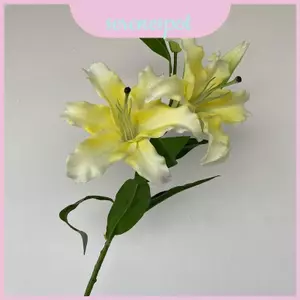 Bó hoa huệ giả Pu 93cm bằng nhựa mềm cho đạo cụ chụp ảnh Trang trí tiệc và