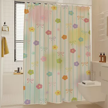 Hoa Phòng Tắm Rèm Tắm Lỗ Không Rèm Cửa Cao Cấp Rèm Chống Nấm Mốc Treo Rèm Tắm