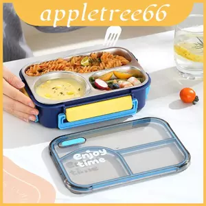 Hộp đựng Bento bằng thép không gỉ cổ điển có ngăn riêng chống rò rỉ Sử dụng hàng ngày để