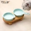 Tre Thú Cưng Mèo Bát Giá Gốm Mèo Thức Ăn Cho Mèo Bát Thức Ăn Chống Lật Bát Cơm Bát Cho Chó Bát Đôi Đĩa Ăn