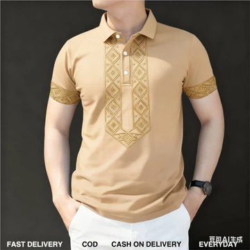 Nam Barong Áo Polo Nam Quần Áo Phong Cách Dân Tộc Áo Polo Vintage Áo Quần Áo ASEAN Áo Sơ Mi Polo Dân Tộc Oversize Họa Tiết Retro Ngoài Trời Dạo Phố 17