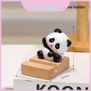 Giá đỡ điện thoại gấu trúc Phụ kiện để bàn bằng nhựa dễ thương để trang trí văn phòng và nhà cửa