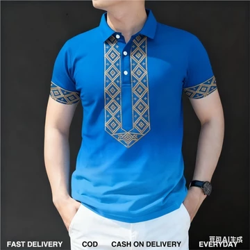 Nam Barong Áo Polo Nam Quần Áo Phong Cách Dân Tộc Áo Polo Vintage Áo Quần Áo ASEAN Áo Sơ Mi Polo Dân Tộc Oversize Họa Tiết Retro Ngoài Trời Dạo Phố 17
