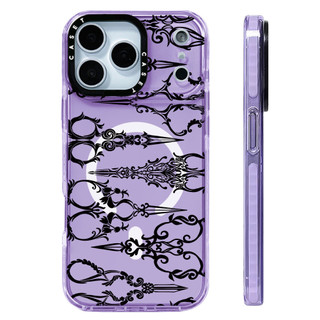 Ốp sạc từ tính không dây kéo Gothic đầy màn hình Tương thích cho IPhone 12 13 14 15 16 17 Pro Max Cover 16E 17AIR Silicon mềm trong suốt Vỏ chống sốc
