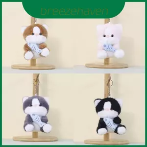 Búp bê sang trọng hình mèo thu nhỏ với chất liệu sang trọng ngắn cho mặt dây chuyền túi chơi và