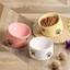 Bát Mèo Gốm Mèo Dễ Thương Dung Tích Lớn Cao Cấp Bát Thực Phẩm Bảo Vệ Cổ Đường Kính Lớn Bát Uống Bát Thực Phẩm Chống Lật Bát Cho Chó