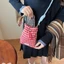 phiên bản Hàn Quốc mới đa năng kẻ sọc mini xô túi niche túi đeo chéo túi đeo vai túi đựng điện t