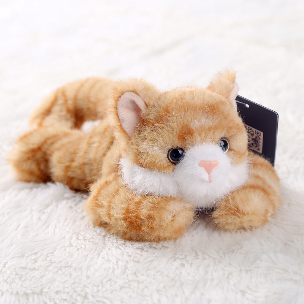 Hoạt Hình Dễ Thương Sọc Mèo Crouching Sang Trọng Đồ Chơi Búp Bê Dành Cho Trẻ Em Quà Tặng Bộ Sưu Tập Và