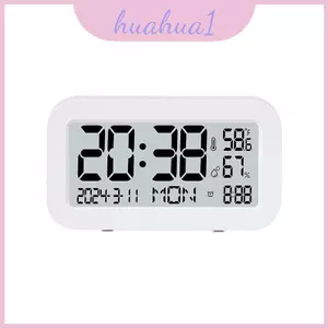 Đồng hồ điện tử để bàn hiện đại có báo thức và chỉ báo 24 giờ tại nhà văn phòng cho