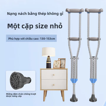 Nạng y tế bị gãy xương, nách thanh thiếu niên, khuyết tật, nạng đôi phục hồi chức năng, dụng cụ hỗ trợ đi lại chống