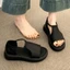 Giày sandal đi biển đế dày cho nữ, trang phục mặc mùa hè với váy, giày La Mã đế mềm đa năng không m