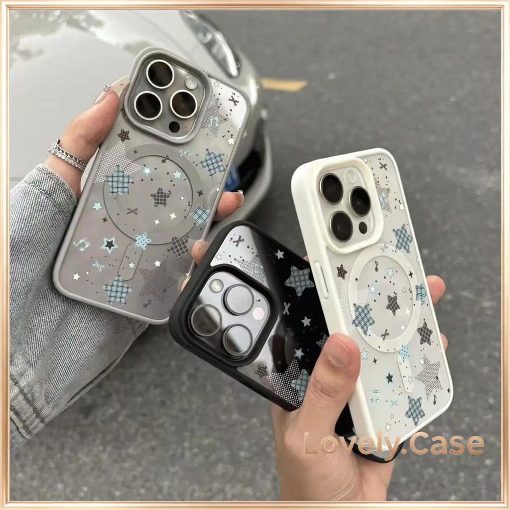 Thiết kế hình ngôi sao từ tính, tương thích với iPhone 17,16,15,14, 13,16 Pro Max, 11 và 12. Dễ thương và chống rơi vỡ.