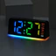 Đồng hồ báo thức kỹ thuật số chất liệu Abs có đèn chiếu sáng Rgb và màn hình phòng ngủ 24 giờ cho