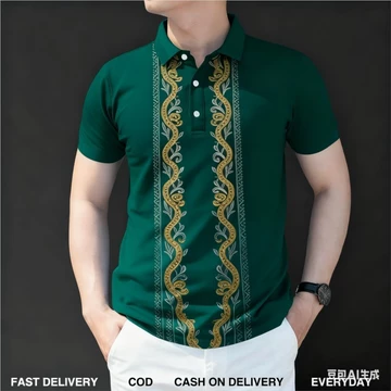 Nam Barong Áo Polo Nam Quần Áo Phong Cách Dân Tộc Áo Polo Vintage Áo Quần Áo ASEAN Áo Sơ Mi Polo Dân Tộc Oversize Họa Tiết Retro Ngoài Trời Dạo Phố 14