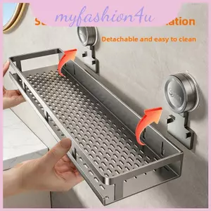 Cốc hút Kệ tắm hiện đại có lớp để tổ chức phòng tắm Khăn treo và
