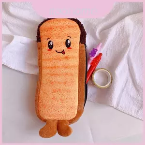 Hình dạng Hộp đựng bút chì bánh mì nướng sáng tạo cho bé gái và bé trai với chất liệu sang trọng Người tổ chức Văn phòng phẩm trẻ em