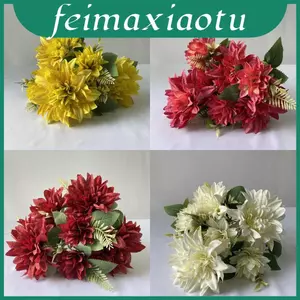 Faux Wedding Dahlia Flower Với Vải Lụa Trang Trí Nhà Chụp Ảnh Chống Đỡ Sắp Xếp Sự Kiện Và
