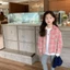 Áo sơ mi kẻ sọc hồng sành điệu trẻ em xuân thu bé gái phong cách mới Áo sơ mi dài tay phong c