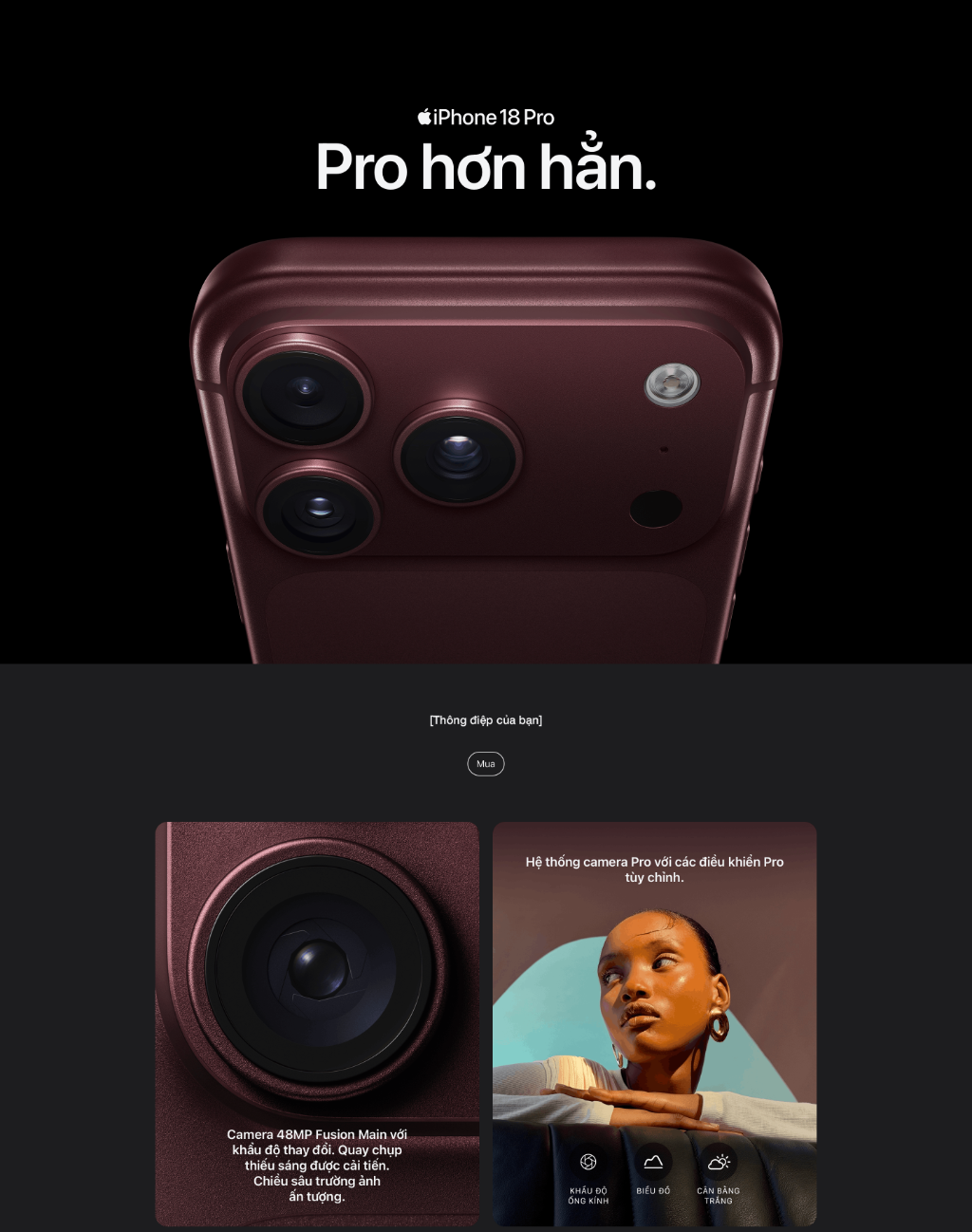 [Đặt trước] Điện thoại Apple iPhone 18 Pro 2T