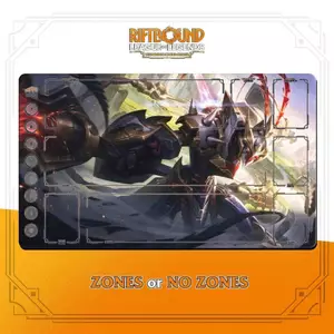 Playmat RIFTBOUND LOL TCG 24x14 "(60 * 35cm) | WUKONG Mecha - Thẻ trò chơi Anime EDGES được khâu chống lại bàn di chuột