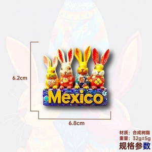 Nhãn dán từ tính bốn chú thỏ Mexico