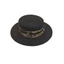 Mực Tranh Webbing Flat-top Mũ Rơm Cho Nữ Kỳ Nghỉ Mùa Hè Chống Nắng Mũ Đi Biển Mũ Retro