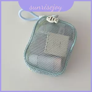 Túi đựng mỹ phẩm khối đậu phụ trong suốt có dây kéo bền cho gia đình và khi di chuyển