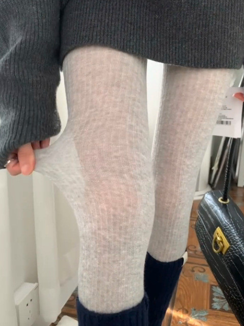 Quần Legging Miu Series - Chất Liệu Mỏng Hơi Trong Suốt, Sọc Rộng, Phong Cách Thời Trang Hiện Đại