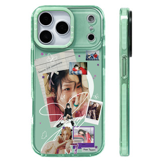 TAEYEON Photo Collage Sticker Vỏ sạc từ tính không dây Tương thích cho IPhone 12 13 14 15 16 17ProMax Cover 16E 17AIR Silicon Mềm trong suốt Vỏ chống sốc