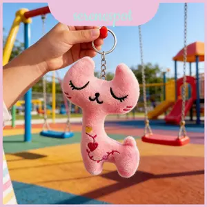 Mặt dây chuyền sang trọng hình động vật Mèo Mini với vải cọc ngắn cho và bộ sưu tập