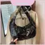Cotton Satchel Thường Ngày Với Nước Phồng Hình Jiaozi Và Dây Đeo Đơn Cho Phong Cách Nữ Hàng Ngày