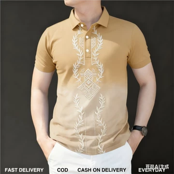 Nam Barong Áo Polo Nam Quần Áo Phong Cách Dân Tộc Áo Polo Vintage Áo Quần Áo ASEAN Áo Sơ Mi Polo Dân Tộc Oversize Họa Tiết Retro Ngoài Trời Dạo Phố 06