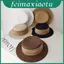 Mũ rơm mùa hè dành cho nữ sành điệu có vành rộng và họa tiết tự nhiên cho kỳ nghỉ