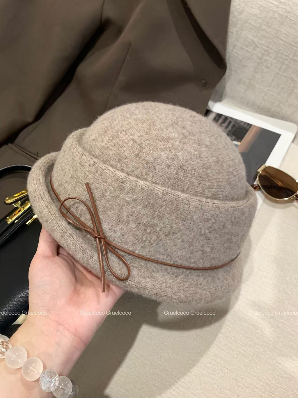 Mũ nữ thu đông cao cấp phong cách Hepburn, thanh lịch và thời trang