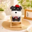 Puppy Sang Trọng Móc Khóa Dễ Thương Với Cọc Ngắn Vải Và Thiết Kế Hoạt Hình Túi Trang Trí Cho