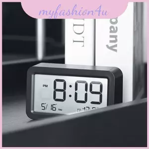 Đồng hồ điện tử tối giản hiện đại với màn hình Lcd và báo thức cho học sinh để bàn làm việc